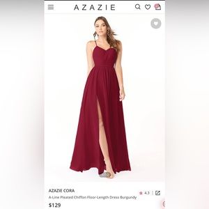 Azazie Cora Burgundy Bridesmaids Dress